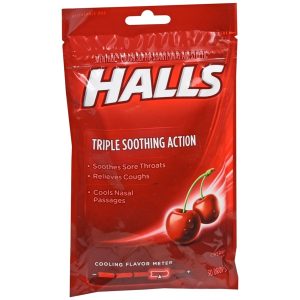 Halls Cough Suppressant/Oral Anesthetic Drops Cherry - 30 EA