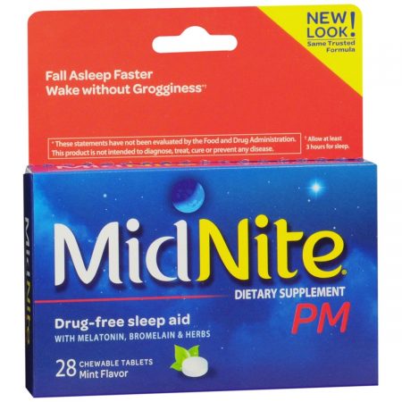 MidNite PM Sleep Aid Chewable Tablets Mint - 28 TB