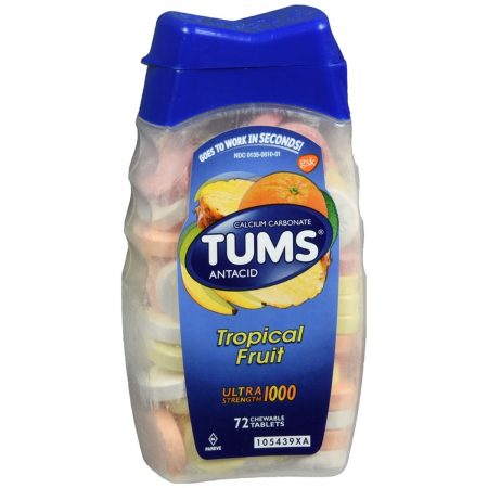 TUMS Ultra Strength 1000 Chewable Tablets Tropical Fruit - 72 TB