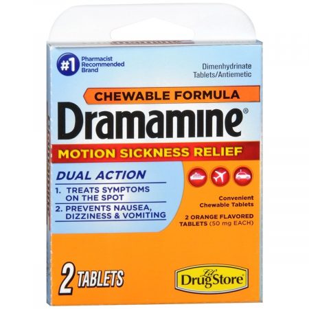 Lil' Drug Store Dramamine Tablets Chewable Formula Orange - 2 TB