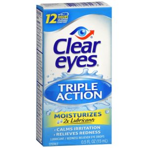 Clear Eyes Triple Action Lubricant Redness Reliever Eye Drops - 0.5 OZ