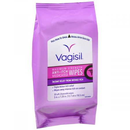 Vagisil Anti-Itch Medicated Wipes Maximum Strength - 20 EA