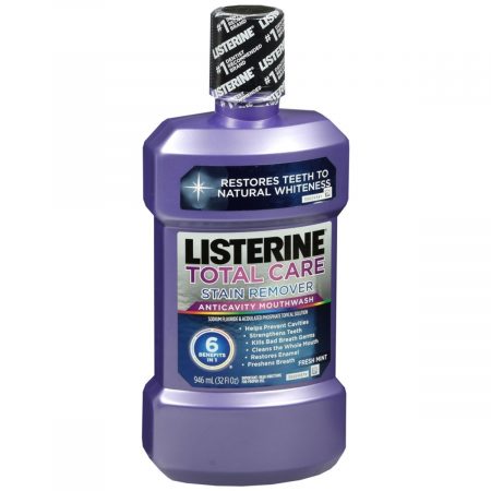 Listerine Total Care Stain Remover Anticavity Mouthwash Fresh Mint - 946 ML