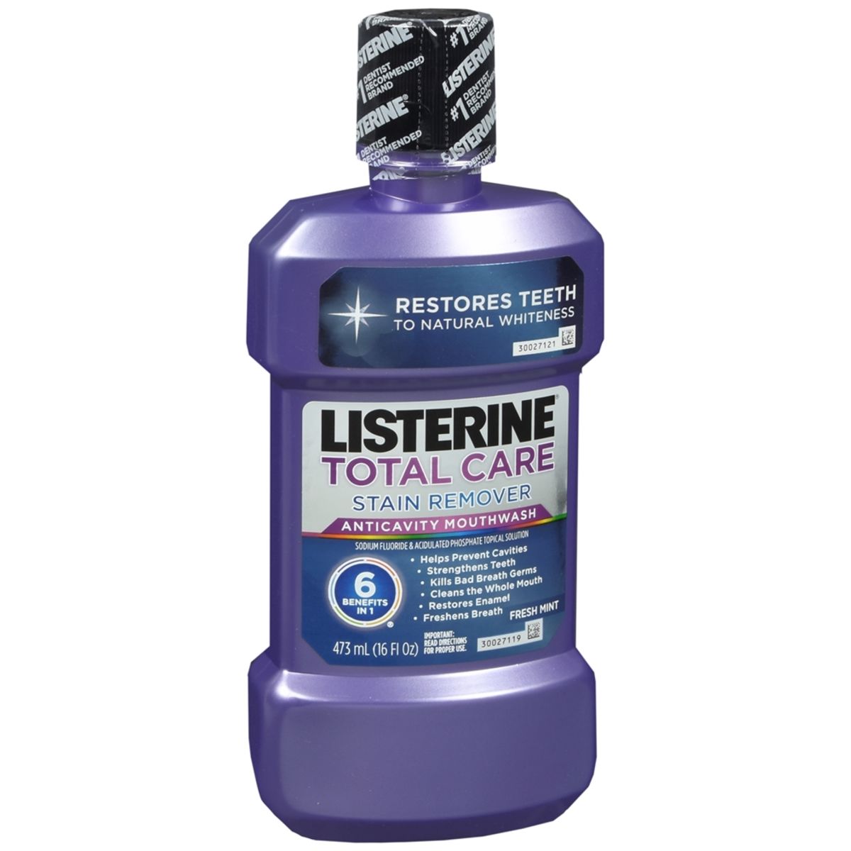 Listerine Total Care Stain Remover Anticavity Mouthwash Fresh Mint - 473 ML