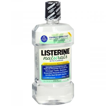 Listerine Naturals Anticavity Mouthwash Herbal Mint - 1000 ML