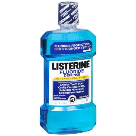 Listerine Fluoride Defense Anticavity Mouthwash Mint Shield - 1000 ML