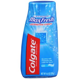 Colgate MaxFresh Toothpaste With Mini Breath Strips Whitening Cool Mint - 4.6 OZ