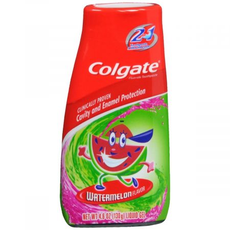 Colgate Kids 2 in 1 Toothpaste & Mouthwash Liquid Gel Watermelon Flavor - 4.6 OZ