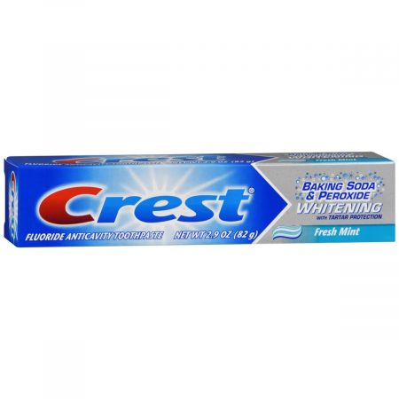 Crest Baking Soda & Peroxide Whitening with Tartar Protection Fluoride Anticavity Toothpaste Fresh Mint - 2.9 OZ