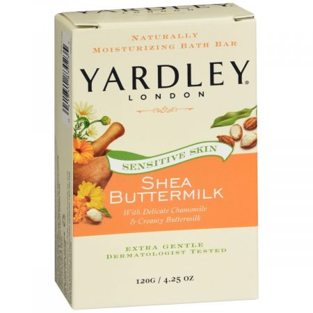 Yardley London Naturally Moisturizing Bath Bar Sensitive Skin Shea Buttermilk - 4.25 OZ