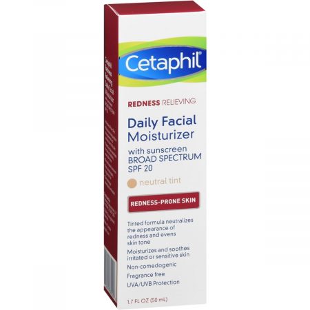 Cetaphil Redness Relieving Daily Facial Moisturizer with Sunscreen SPF 20 Neutral Tint - 1.7 OZ