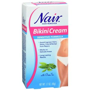 Nair Hair Remover Bikini Cream With Green Tea Sensitive Formula - 1.7 OZ