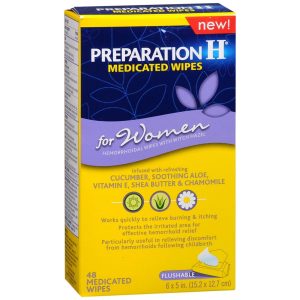 Preparation H Medicated Wipes for Women - 48 EA