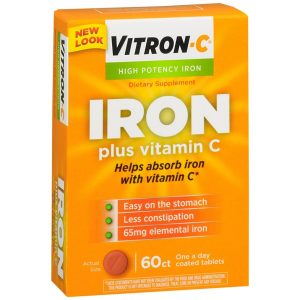 Vitron-C Iron plus Vitamin C Coated Tablets - 60 TB