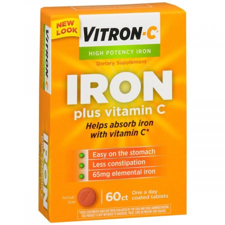Vitron-C Iron plus Vitamin C Coated Tablets - 60 TB