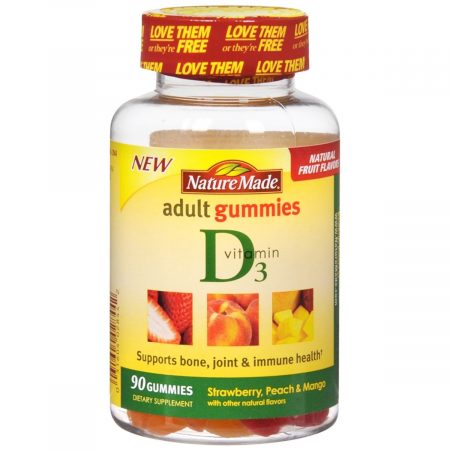 Nature Made Vitamin D3 Adult Gummies Assorted Flavors - 90 EA