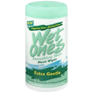 WET ONES Sensitive Skin Moist Wipes Extra Gentle - 40 EA