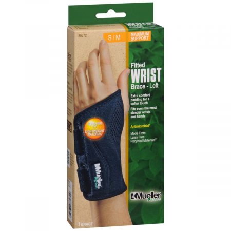 Mueller Green Fitted Wrist Brace-Left S/M 86272 - 1 EA