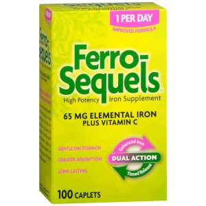 Ferro-Sequels High Potency Iron Supplement Caplets - 100 CP