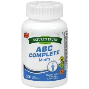 Nature's Truth ABC Complete Men's Multivitamin Mineral Supplement Coated Caplets - 100 TB