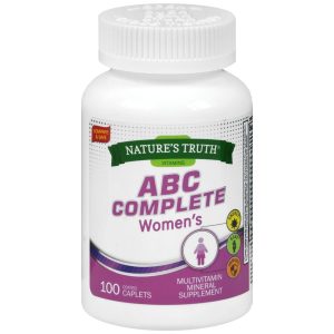 Nature's Truth ABC Complete Women's Multivitamin Mineral Supplement Coated Caplets - 100 TB