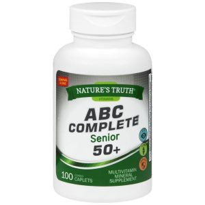 Nature's Truth ABC Complete Senior 50+ Multivitamin Mineral Supplement Coated Caplets - 100 TB