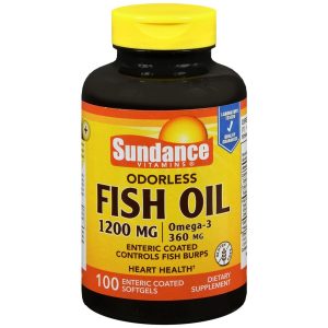 Sundance Vitamins Odorless Fish Oil 1200 mg /Omega-3 360 mg Softgels - 100 CP