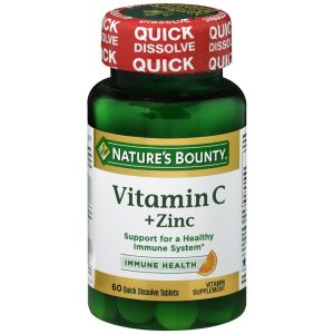 Nature's Bounty Vitamin C plus Zinc Quick Dissolve Tablets - 60 TB