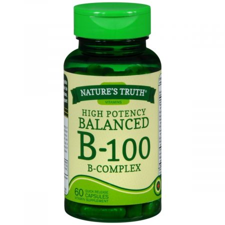 Nature's Truth High Potency Balanced B-100 B- Complex Quick Release Capsules - 60 CP
