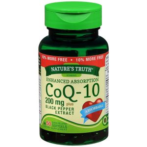 Nature's Truth Enhanced Absorption CoQ-10 200 mg plus Black Pepper Extract Quick Release Softgels - 50 CP