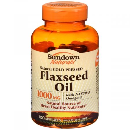 Sundown Naturals Natural Cold Pressed Flaxseed Oil 1000 mg Softgels - 100 CP