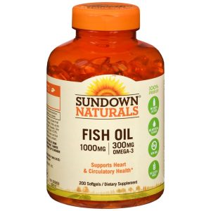 Sundown Naturals Fish Oil 1000 mg Softgels - 200 CP