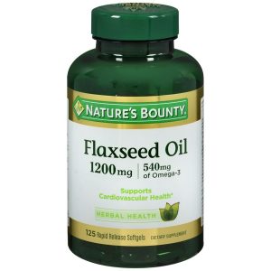 Nature's Bounty Flaxseed Oil 1200 mg Dietary Supplement Softgels - 125 CP