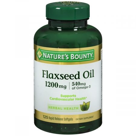 Nature's Bounty Flaxseed Oil 1200 mg Dietary Supplement Softgels - 125 CP
