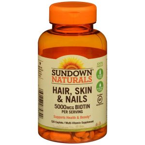 Sundown Naturals Hair, Skin & Nails Dietary Supplement Caplets - 120 CP