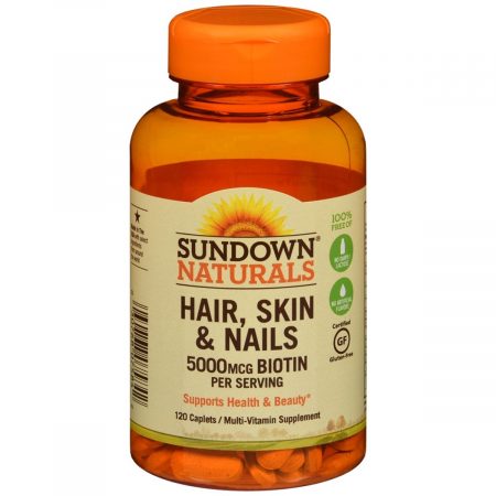 Sundown Naturals Hair, Skin & Nails Dietary Supplement Caplets - 120 CP