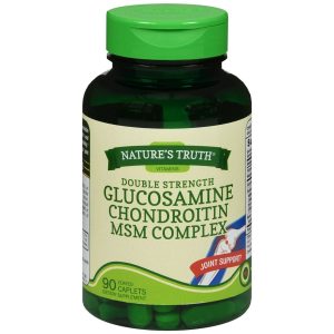 Nature's Truth Double Strength Glucosamine Chondroitin MSM Complex Dietary Supplement Coated Caplets - 90 TB