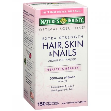 Nature's Bounty Optimal Solutions Extra Strength Hair, Skin & Nails Rapid Release Liquid Softgels - 150 CP