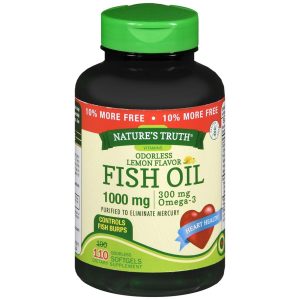 Nature's Truth Vitamins Odorless Fish Oil 1000 mg Softgels Lemon Flavor - 110 CP