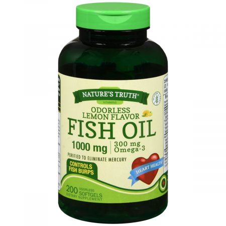 Nature's Truth Fish Oil 1000 mg Odorless Softgels Lemon Flavor - 200 CP