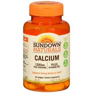 Sundown Naturals Calcium 1200 mg per Serving plus Vitamin D3 Softgels - 60 CP