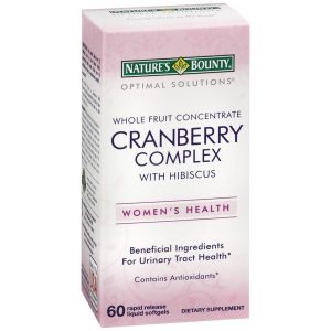 Nature's Bounty Optimal Solutions Whole Fruit Concentrate Cranberry Complex with Hibiscus Rapid Release Liquid Softgels - 60 EA