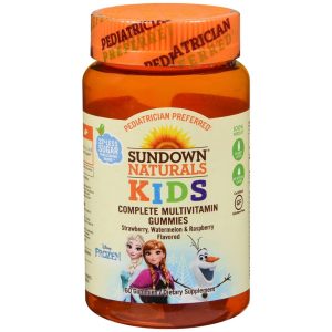 Sundown Naturals Kids Frozen Complete Multivitamin Gummies Strawberry Watermelon Raspberry - 60 EA