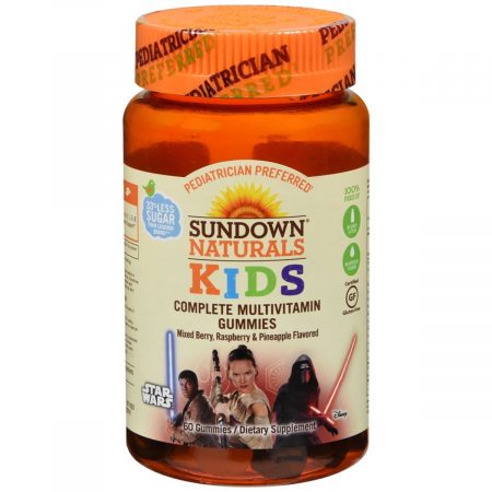 Sundown Naturals Kids Star Wars Complete Multivitamin Gummies Mixed Berry Raspberry And Pineapple - 60 EA