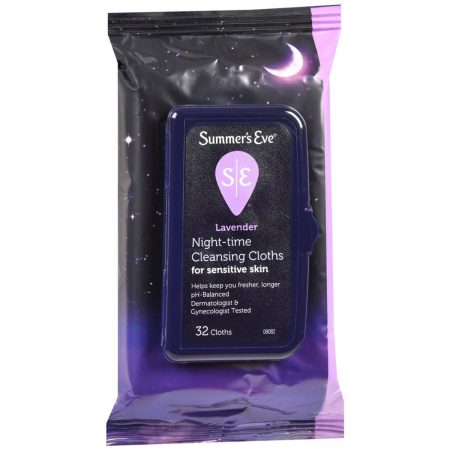 Summer's Eve Night-Time Cleansing Cloths for Sensitive Skin Lavender - 32 EA