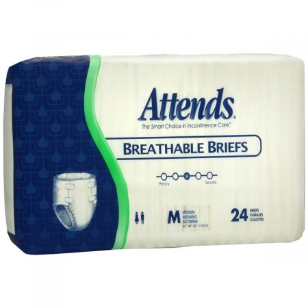 Attends Breathable Briefs Medium - 24 EA