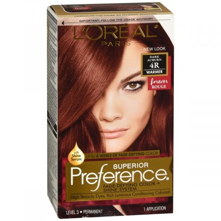 L'Oreal Superior Preference Fade-Defying Color + Shine System Dark Auburn 4R (Warmer) - 1 EA