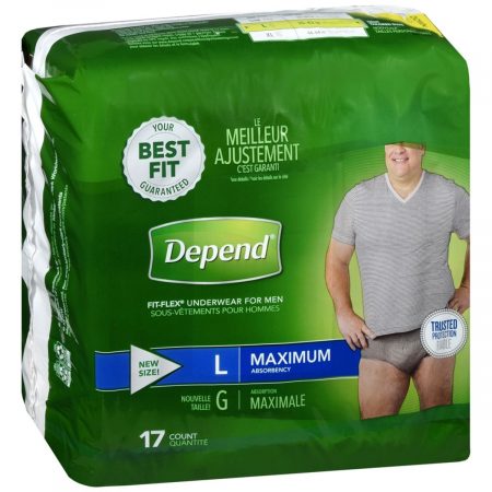 Depend Fit-Flex Underwear for Men Large Maximum Absorbency - 17 EA