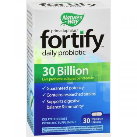 Nature's Way Primadophilus Fortify Daily Probiotic Vegetarian Capsules - 30 CP
