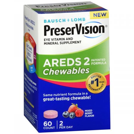 Bausch + Lomb PreserVision AREDS 2 Chewables Mixed Berry Flavor - 60 TB
